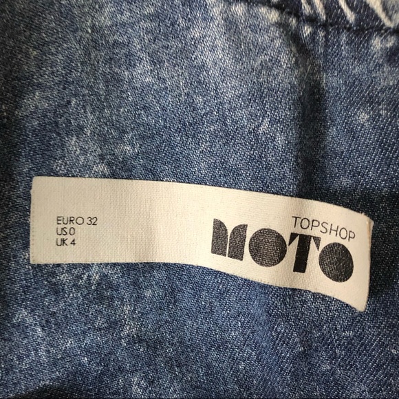 Topshop Moto Acid Wash Dress - Picture 5 of 5
